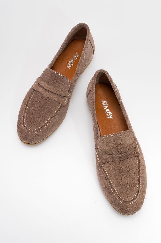 kadin-deri-loafer-ayakkabi-VIZON SUET-NHR2423411-0070964_0