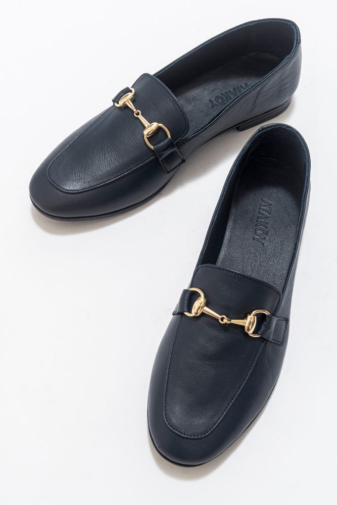 kadin-deri-tokali-loafer-LACIVERT-NHR251603-0081415_0