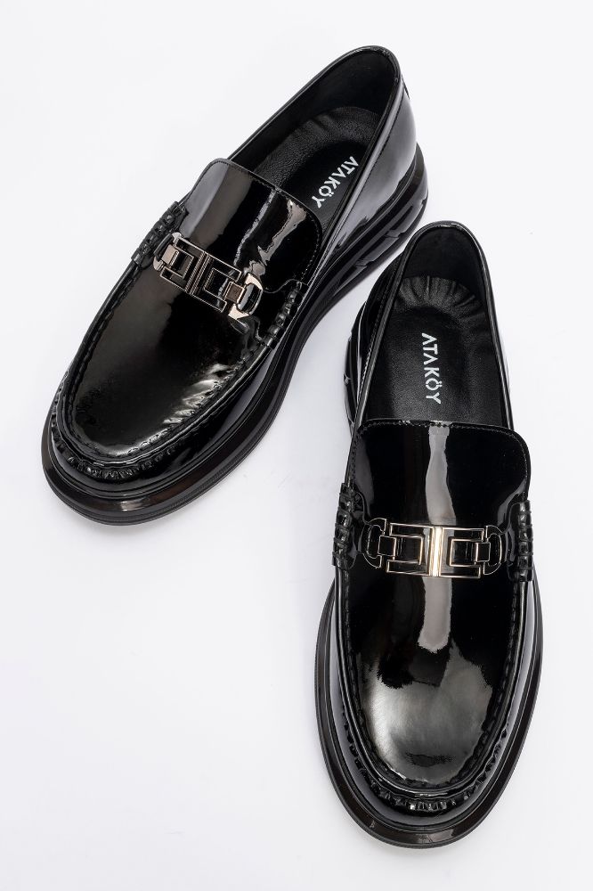 Erkek Deri Casual Loafer SIYAH RUGAN CAR2512713 resmi